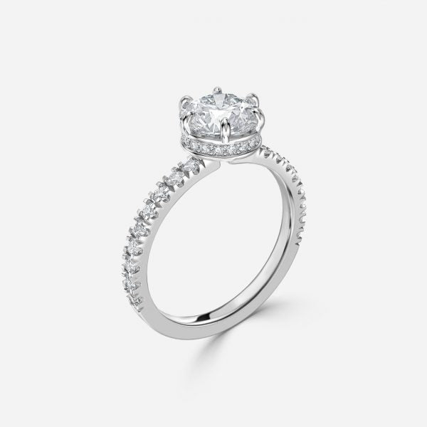Nhẫn đính hôn Kenzo Round Lab Grown Diamond Hidden Halo