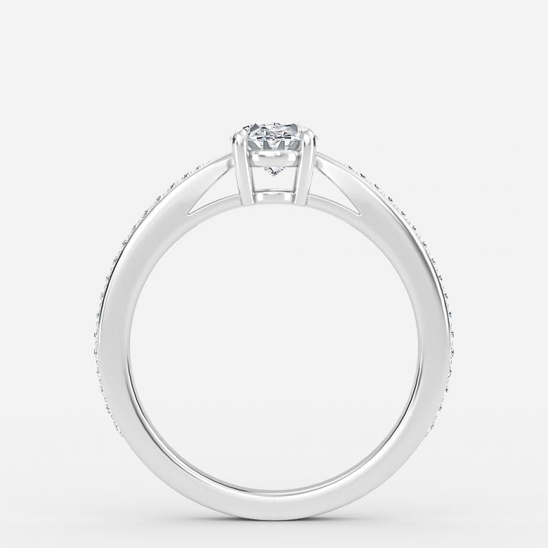Nhẫn đính hôn kim cương hình bầu dục Fior