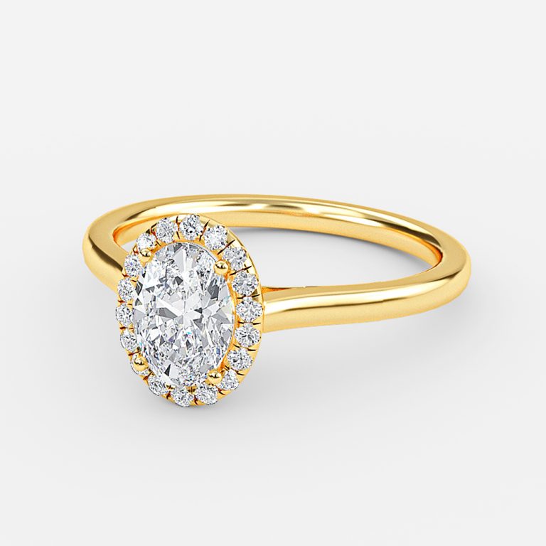 Levi Oval Halo Lab Grown Diamond Engagement Ring