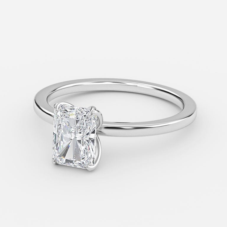 Kolm Radiant Solitaire Lab Grown Diamond Engagement Ring