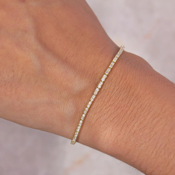 Round Brilliant Lab Diamond Tennis Bracelet