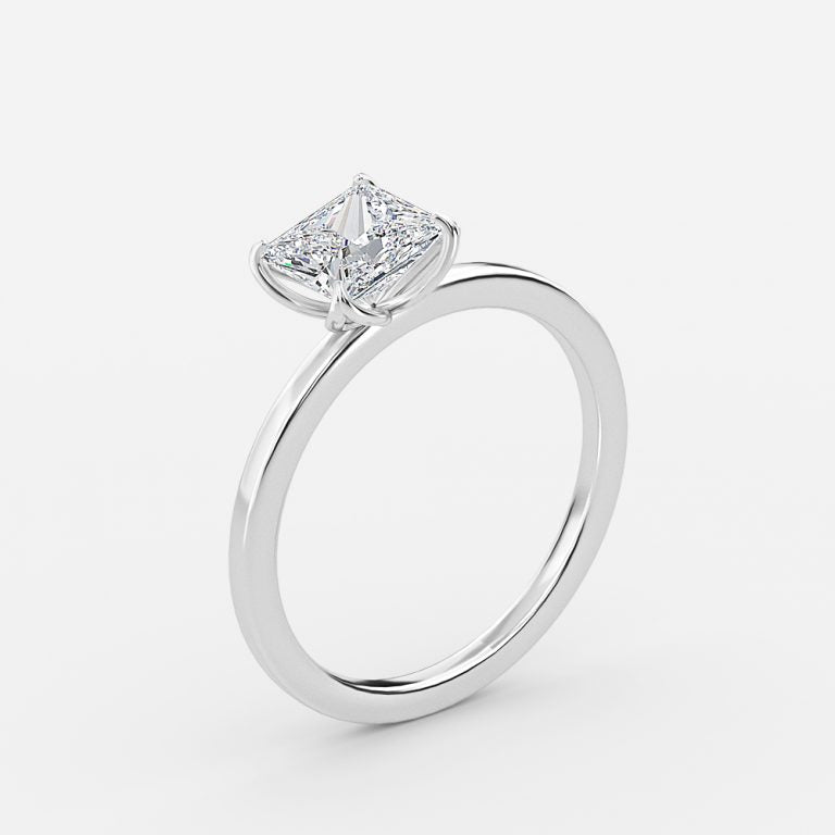 Nhẫn đính hôn kim cương nhân tạo Kolm Princess Solitaire