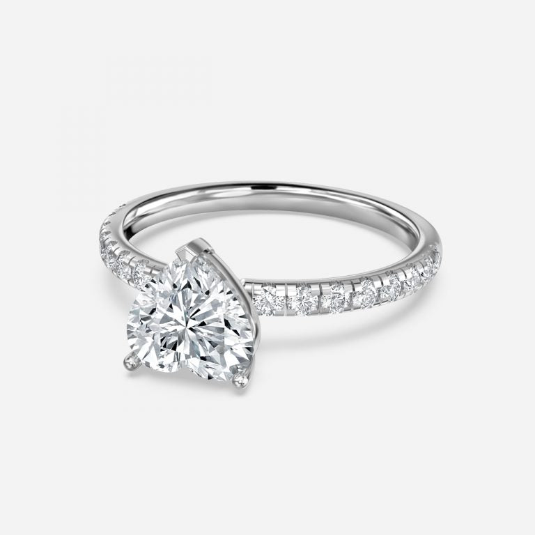 Sahana Heart Side Diamond Engagement Ring