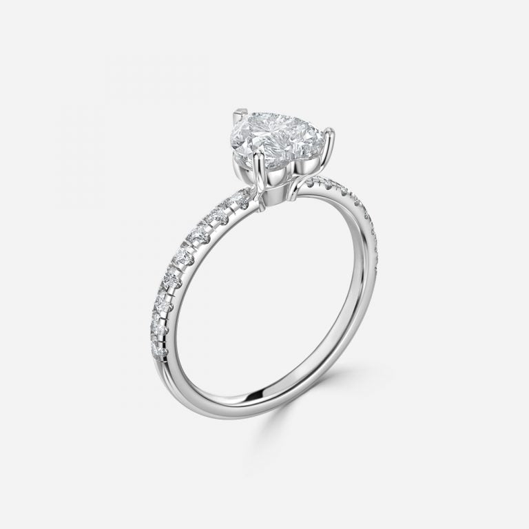 Sahana Heart Side Diamond Engagement Ring
