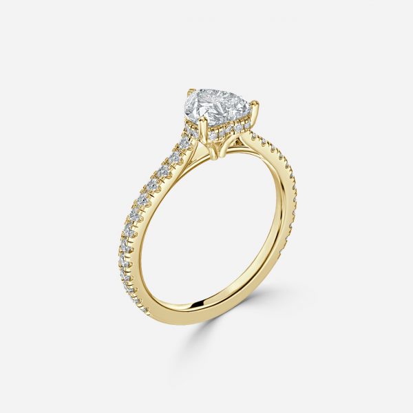 Nanami Heart Lab Created Diamond Hidden Halo Engagement Ring