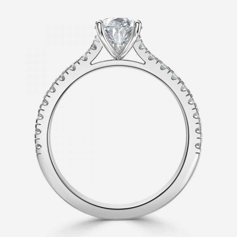 Nhẫn đính hôn kim cương Ella Pear Side