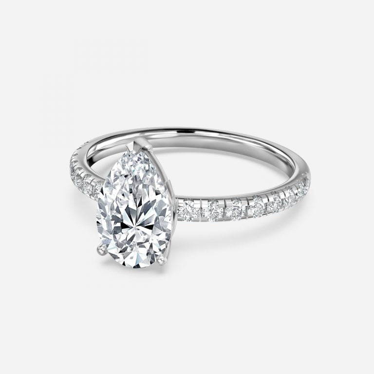 Sahana Pear Side Diamond Engagement Ring