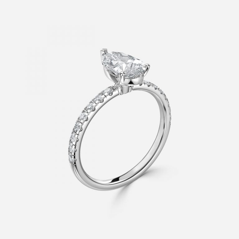Sahana Pear Side Diamond Engagement Ring