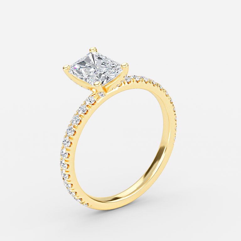 Nhẫn đính hôn kim cương nhân tạo độc đáo Josephine Radiant
