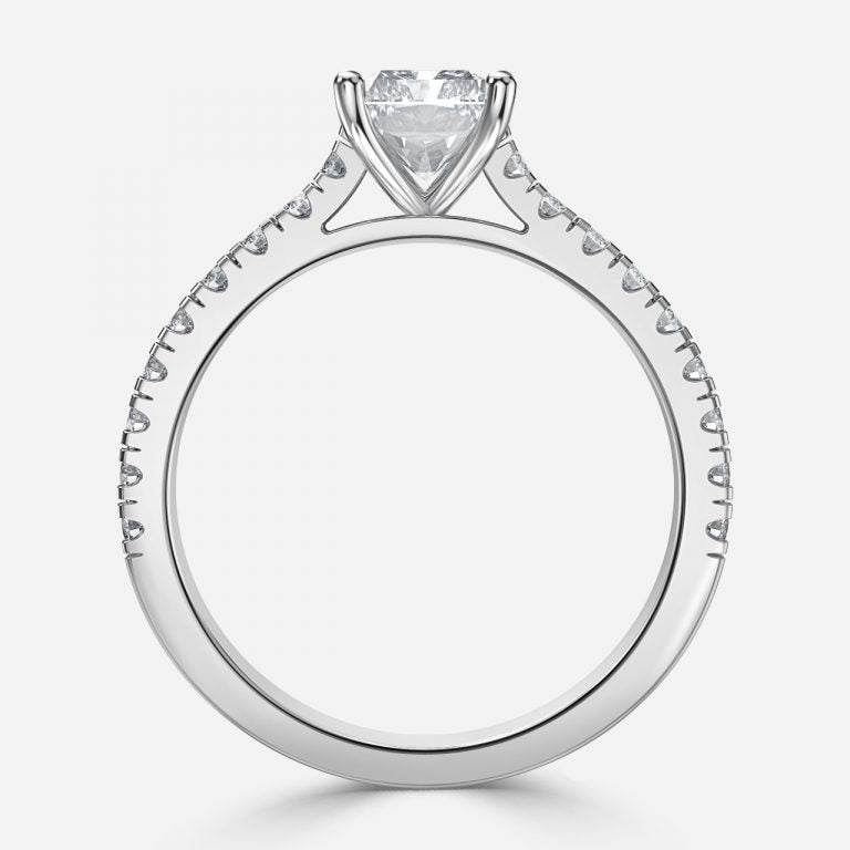 Ella Radiant Diamond Band Engagement Ring