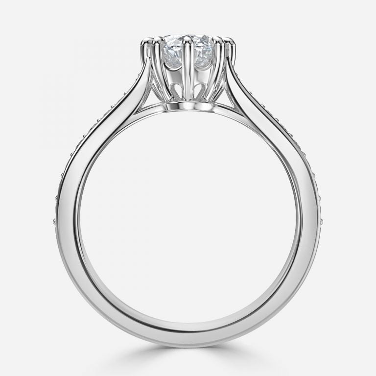 Aria Oval Vintage Lab Grown Diamond Engagement Ring