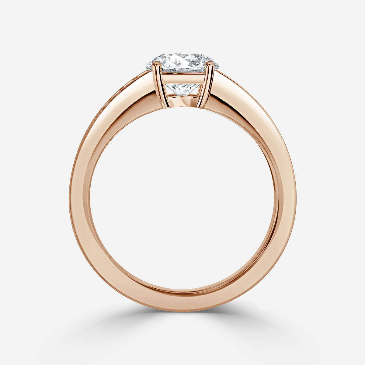 Nhẫn đính hôn độc đáo kim cương nhân tạo Octavia Round