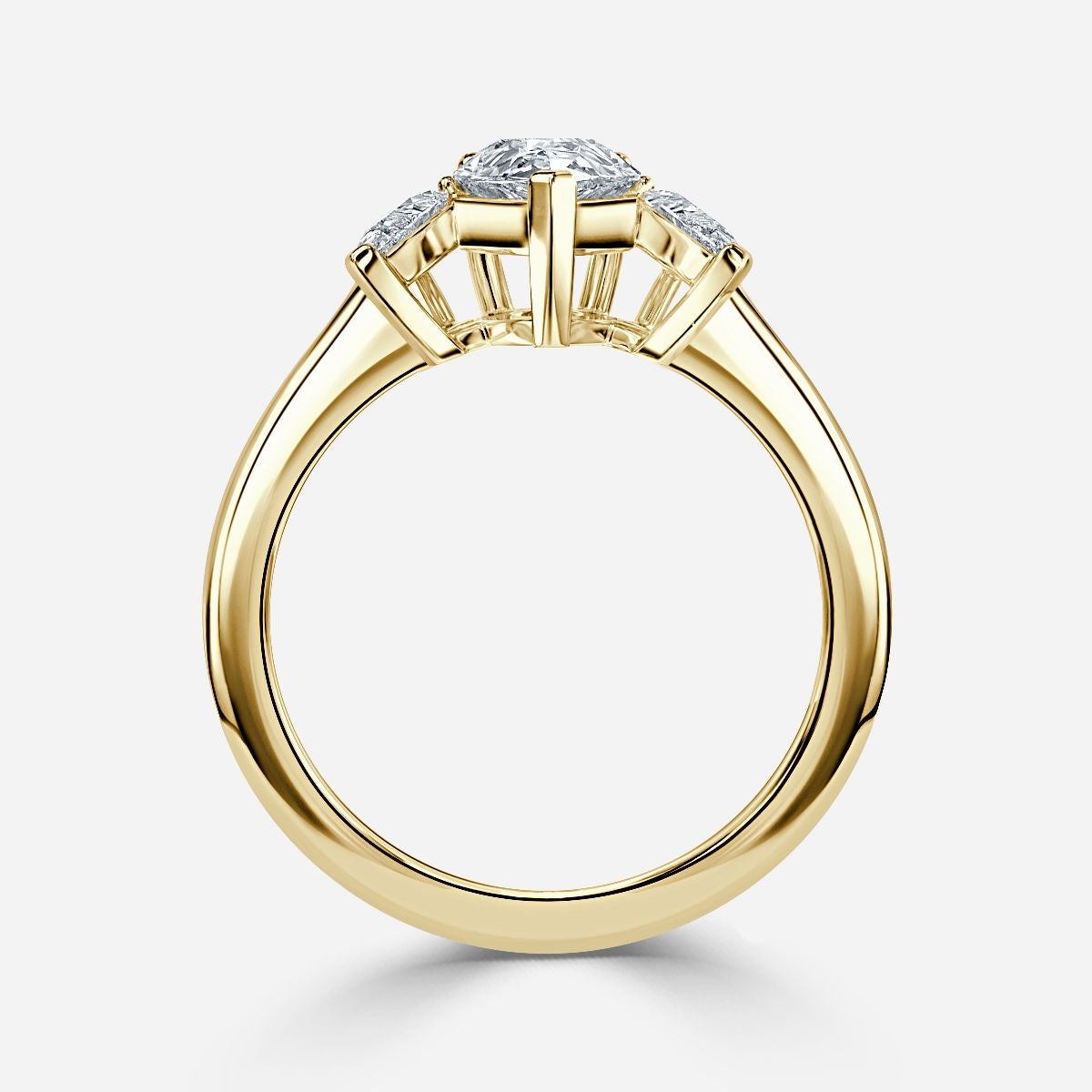 Freya Pear Three Stone Lab Grown Diamond Engagement Ring