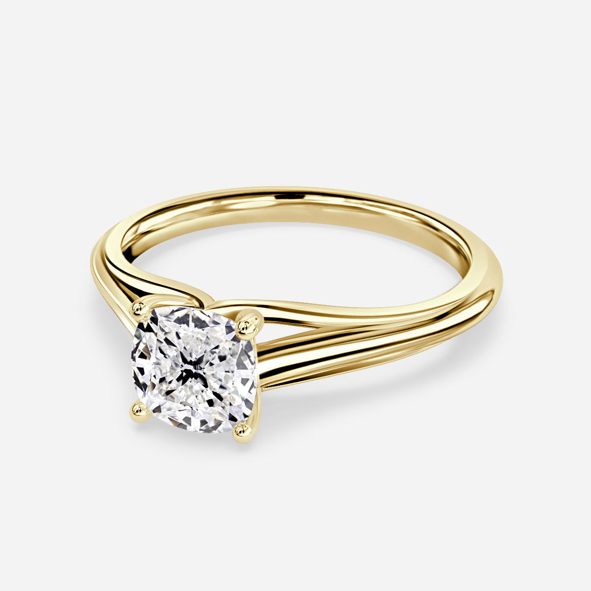 Nhẫn đính hôn kim cương nhân tạo Katelyn Cushion Solitaire