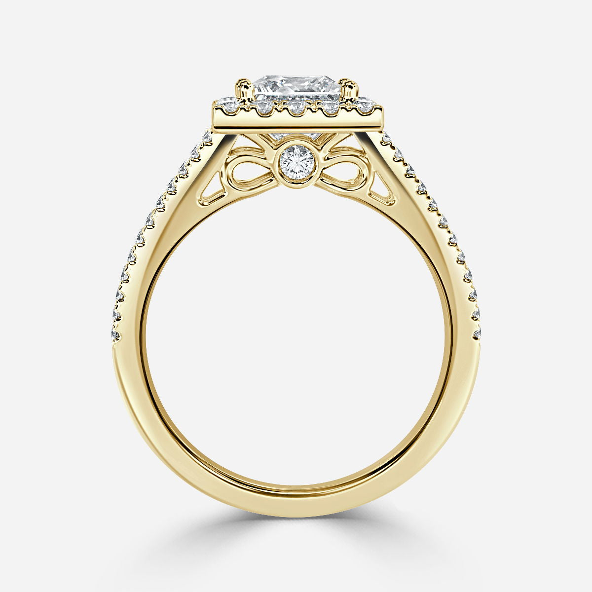 Dalia Princess Halo Lab Grown Diamond Engagement Ring