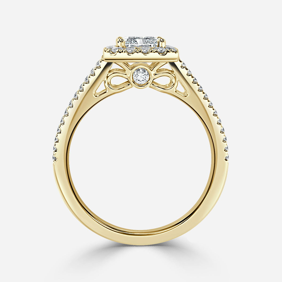 Dalia Radiant Halo Lab Grown Diamond Engagement Ring