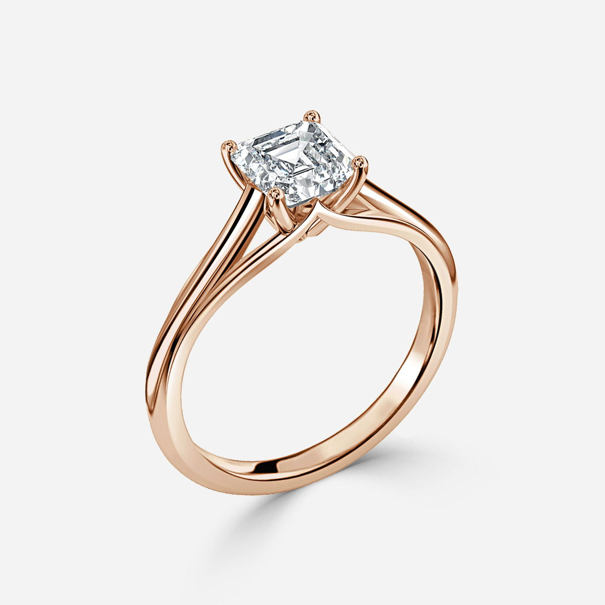 Nhẫn đính hôn kim cương nhân tạo Solitaire của Katelyn Asscher