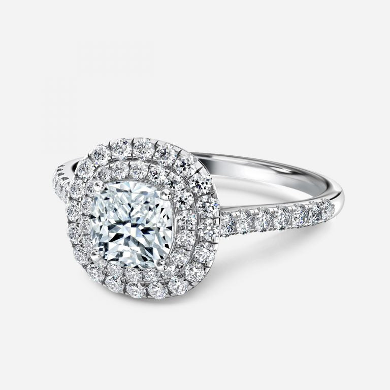 Laila Cushion Halo Lab Grown Diamond Engagement Ring