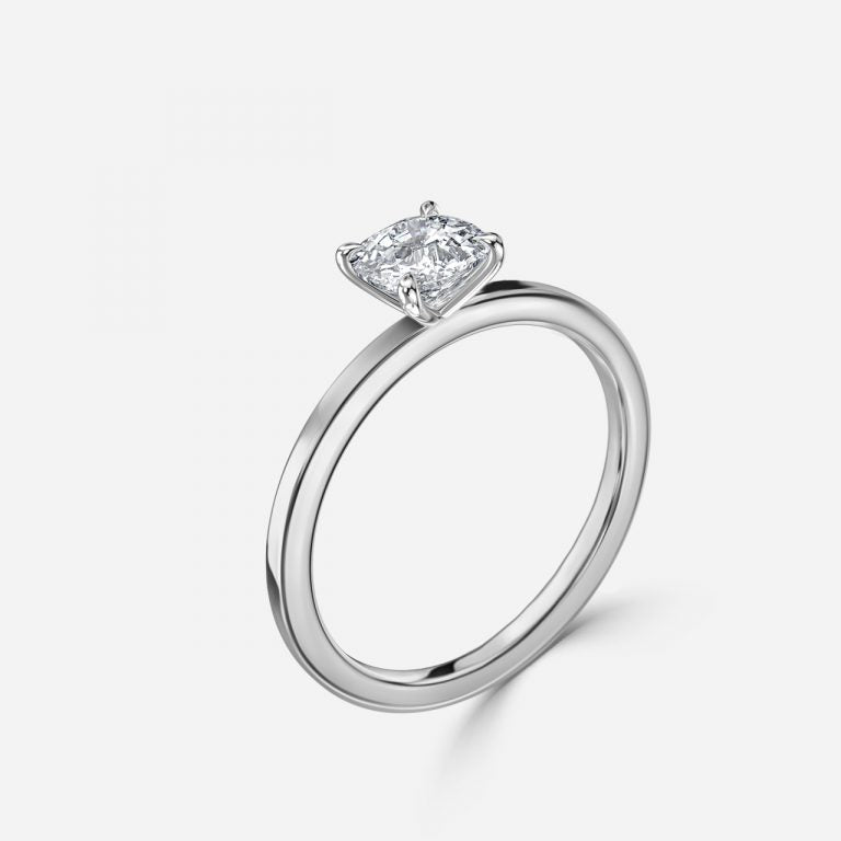 Nhẫn đính hôn kim cương nhân tạo Jiani Cushion Solitaire