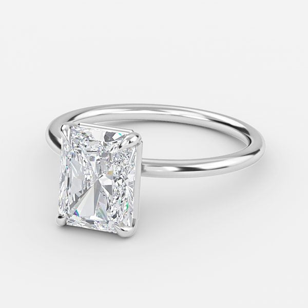 Adriana Radiant Solitaire Lab Grown Diamond Engagement Ring