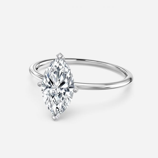 Adaya Marquise Solitaire Lab Grown Diamond Engagement Ring