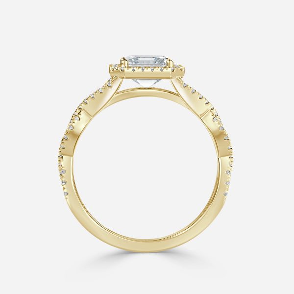 Victoria Asscher Diamond Band Engagement Ring