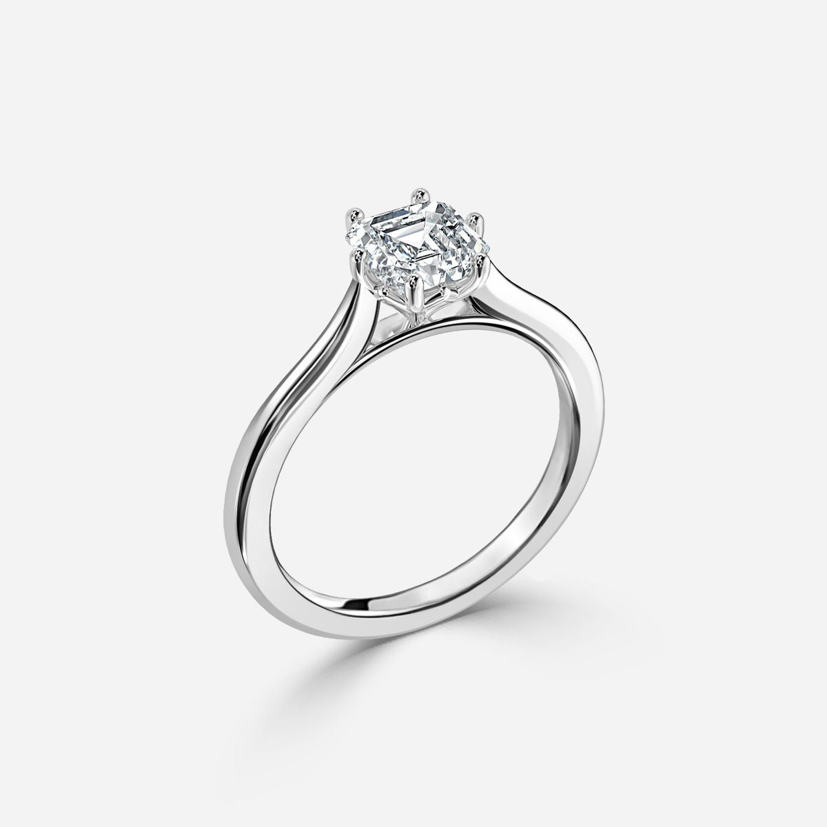 Nhẫn đính hôn kim cương nhân tạo Nimi Asscher Solitaire