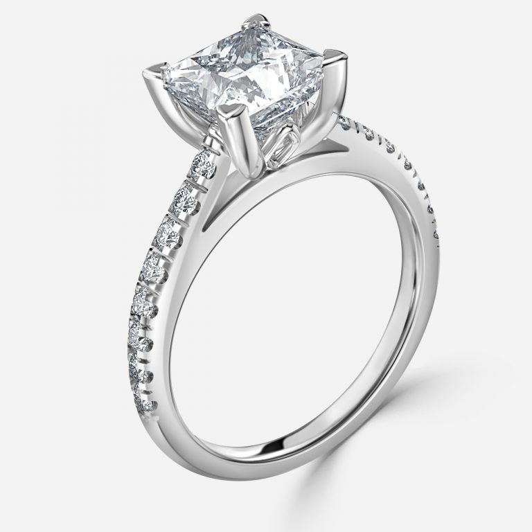 Angel Princess Diamond Band Lab Grown Diamond Engagement Ring