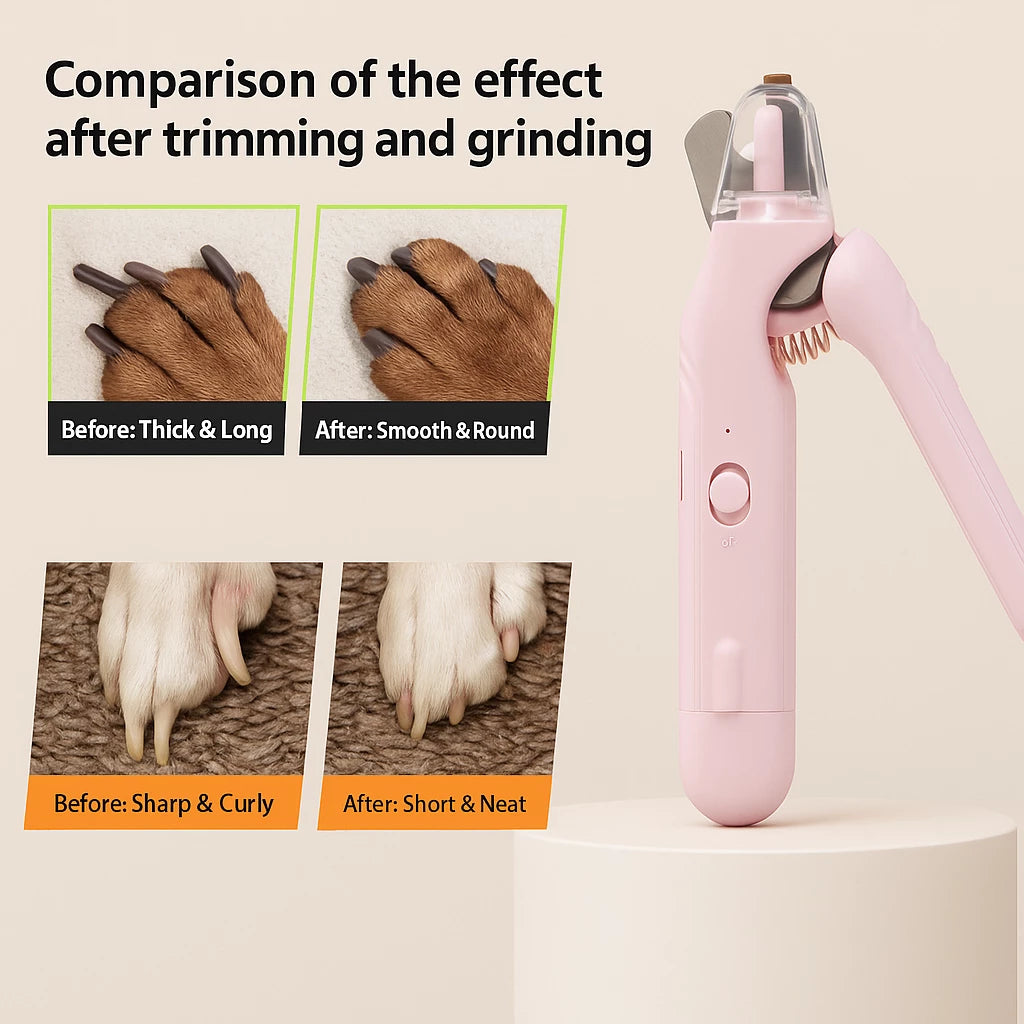 2 In 1 Pet Nail Clippers With Led Light Dog Cat Special Blood Line Scissors Multifunction Animals Paw Nail Trimmer Pet Supplies