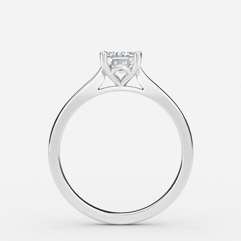Violette Emerald Solitaire Lab Created Diamond Engagement Ring