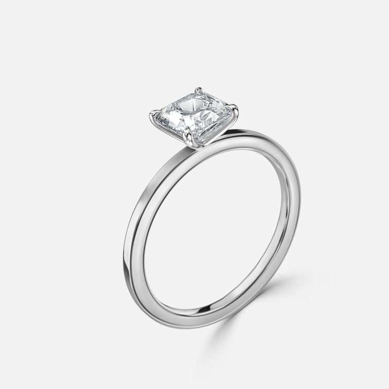 Nhẫn đính hôn kim cương nhân tạo Jiani Asscher