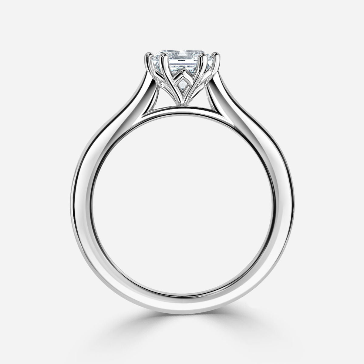 Nhẫn đính hôn kim cương nhân tạo Nimi Asscher Solitaire