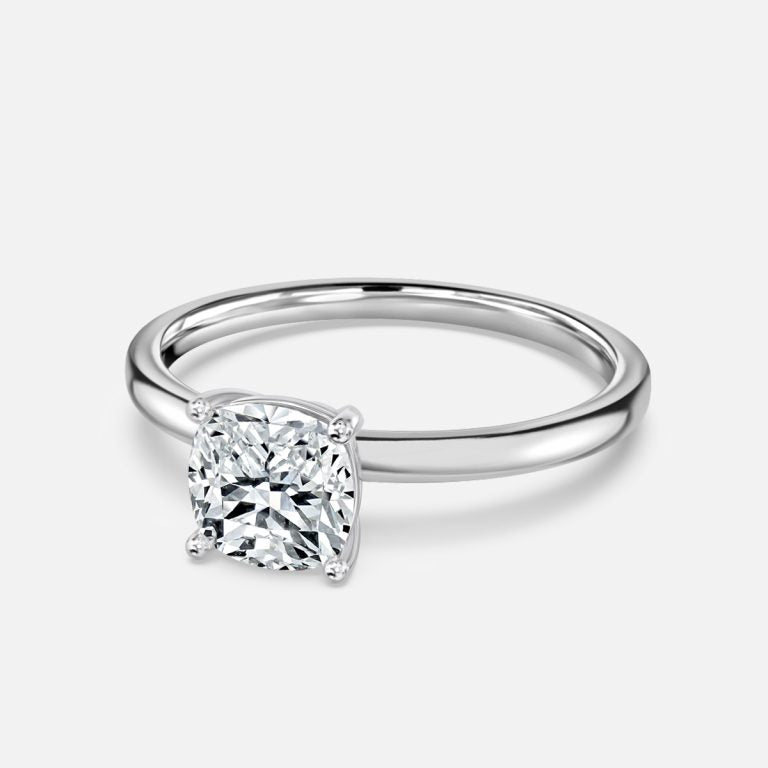 Celtic Cushion Solitaire Lab Grown Diamond Engagement Ring