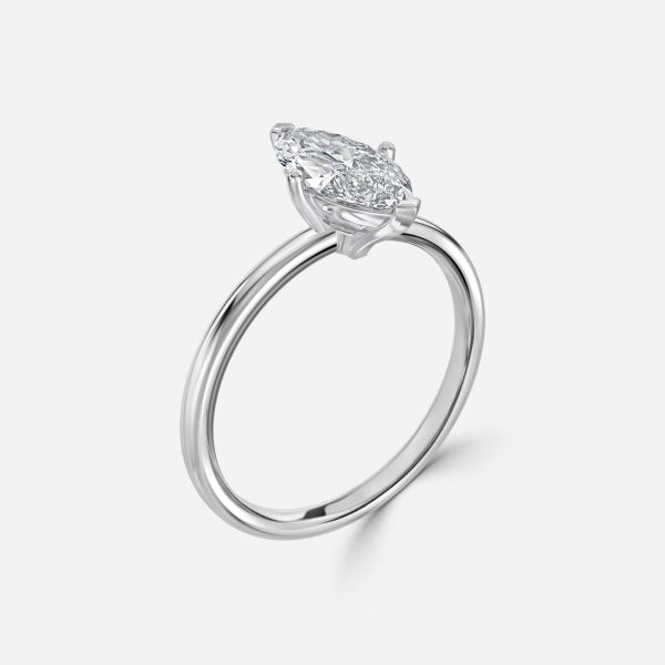 Celtic Marquise Solitaire Lab Grown Diamond Engagement Ring