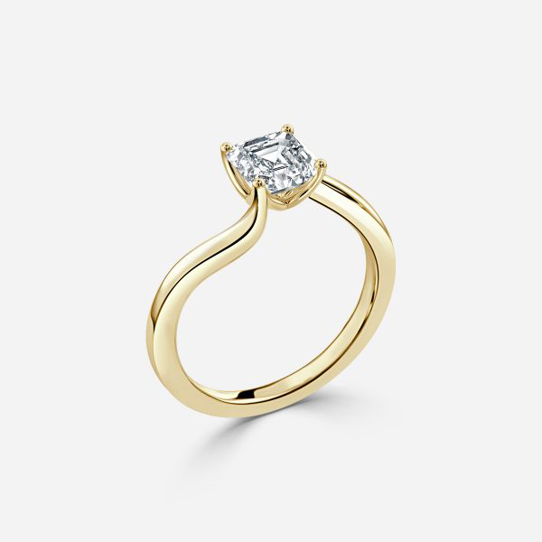 Antares Asscher Solitaire Lab Grown Diamond Engagement Ring