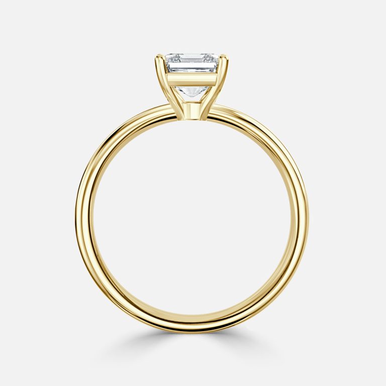 Celtic Asscher Solitaire Lab Created Diamond Engagement Ring