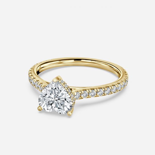 Nanami Heart Lab Created Diamond Hidden Halo Engagement Ring