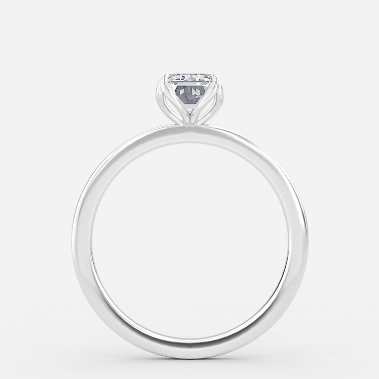 Nhẫn đính hôn kim cương nhân tạo Kolm Emerald Solitaire