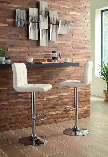 Bellatier Tall Upholstery Swivel Barstool(2/CN)