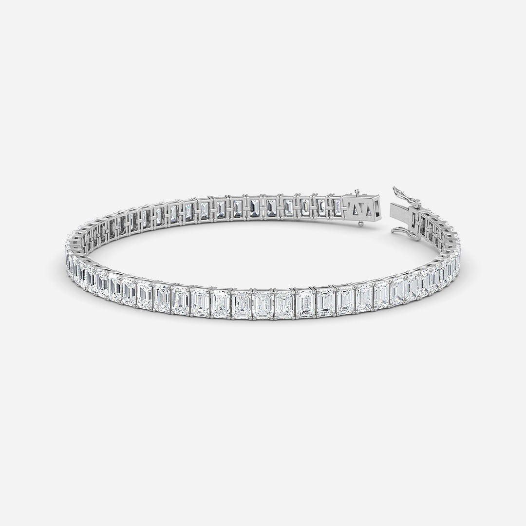 Emerald Lab Diamond Tennis Bracelet