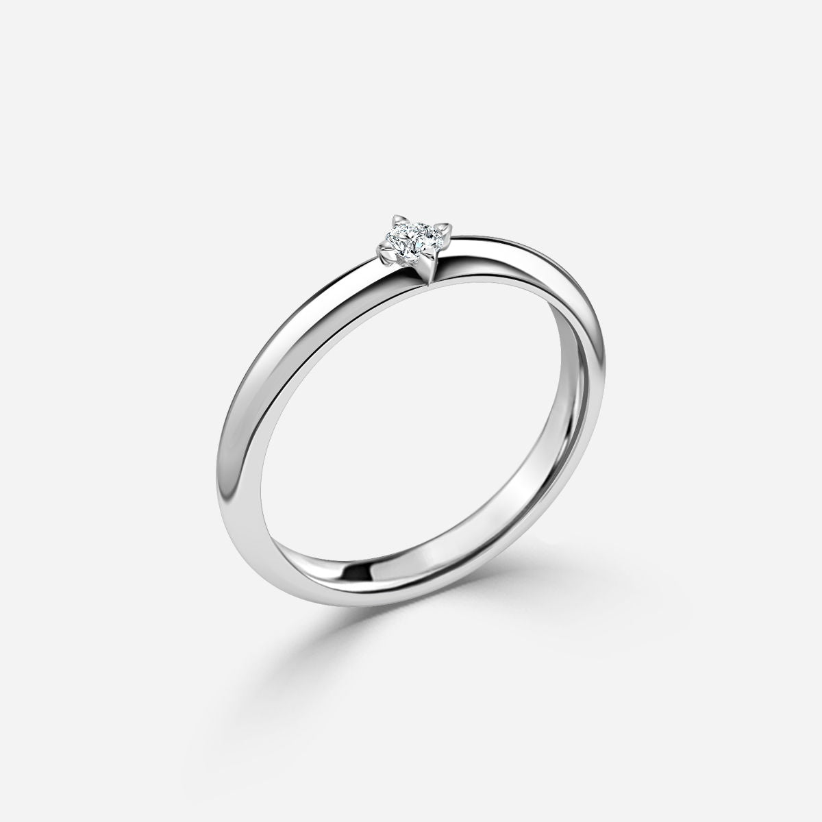 Single Diamond Wedding Ring