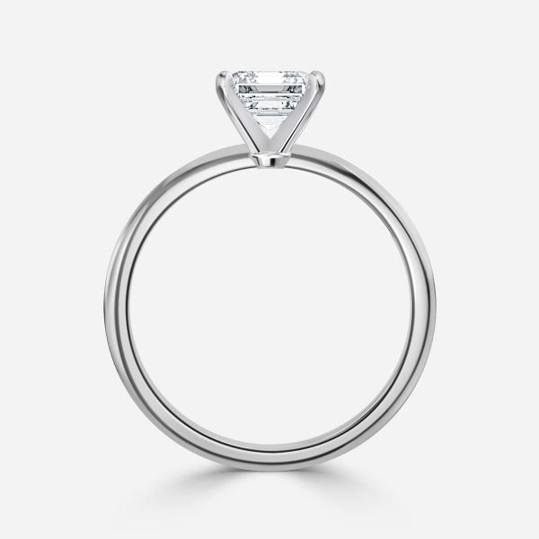 Nhẫn đính hôn kim cương nhân tạo Alika Asscher Solitaire