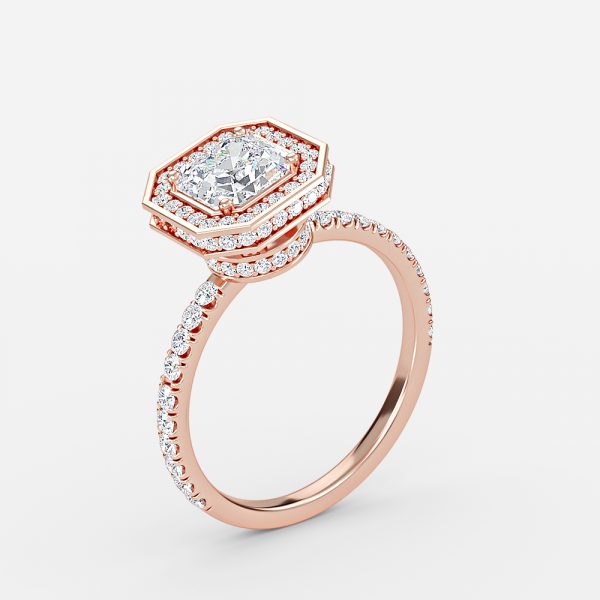 Nhẫn đính hôn kim cương Halo Lab Grown của Jennifer Asscher