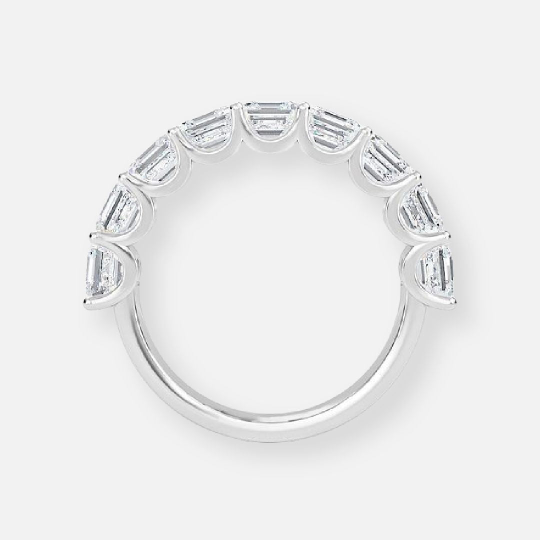 9 Stone Asscher Anniversary Band