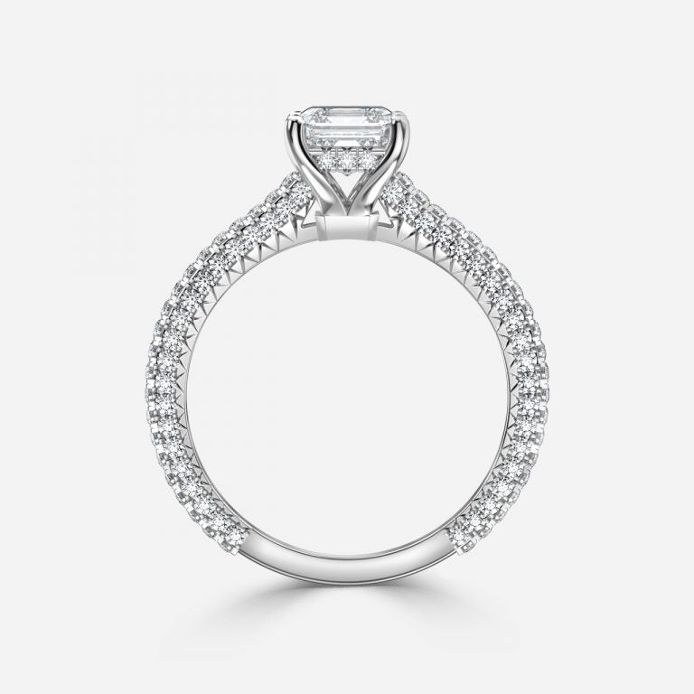 Nhẫn đính hôn kim cương nuôi cấy trong phòng thí nghiệm Hidden Halo của Iona Asscher