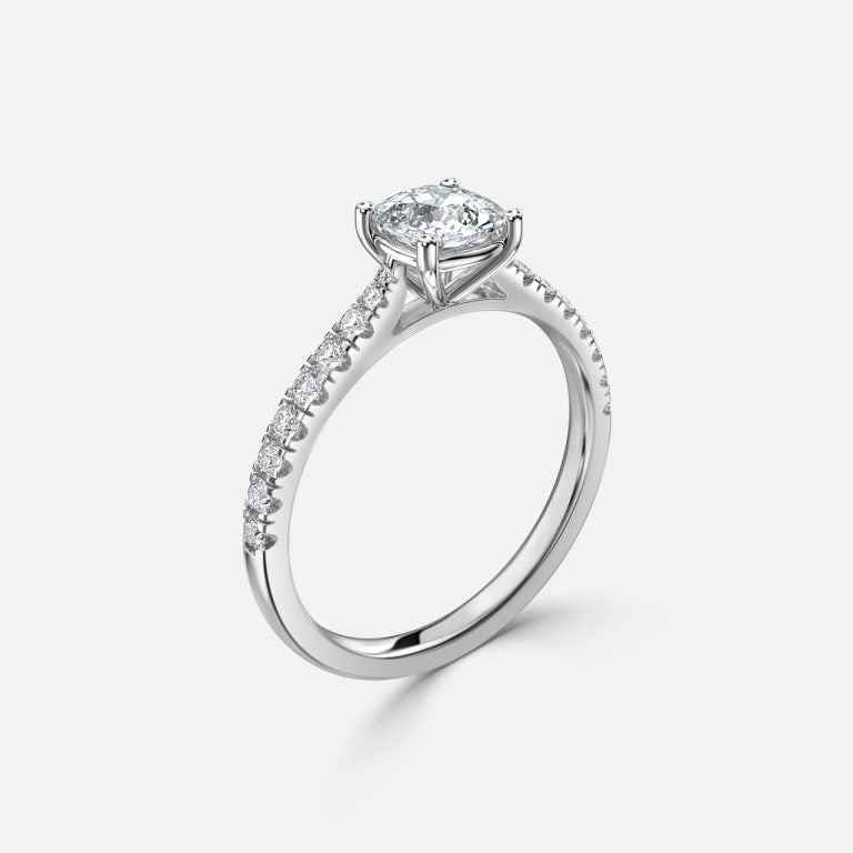 Aradia Cushion Diamond Band Engagement Ring