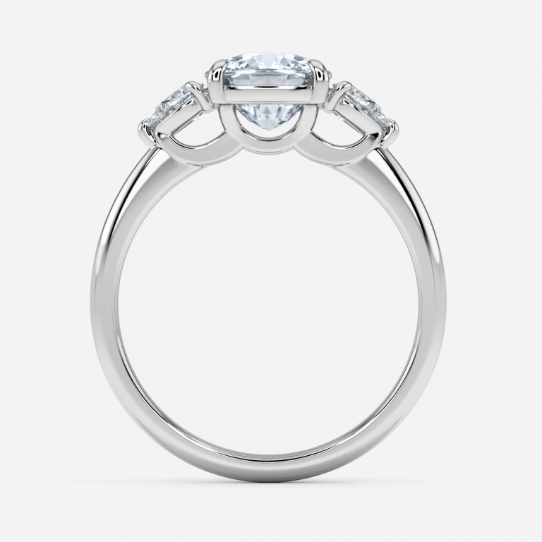 Nhẫn đính hôn Renai Cushion Three Stones