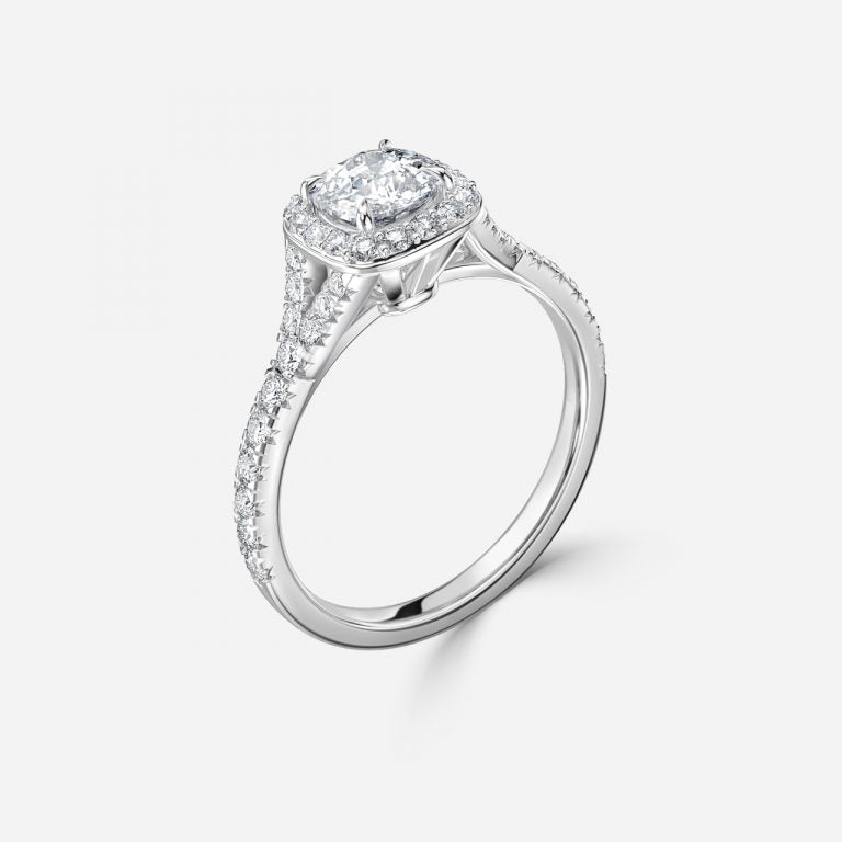 Chelsea Cushion Halo Lab Grown Diamond Engagement Ring