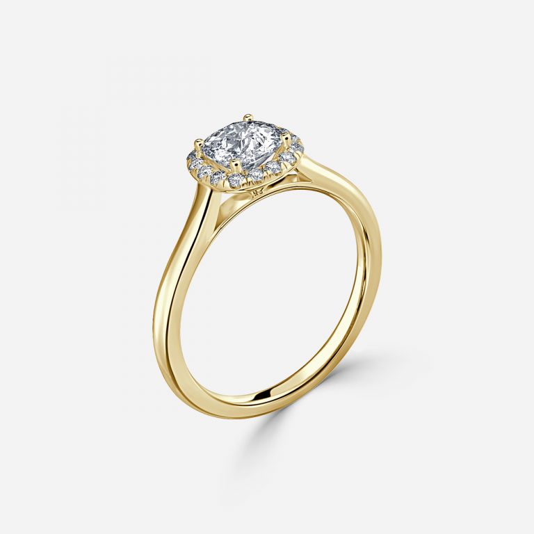 Levi Cushion Halo Lab Grown Diamond Engagement Ring