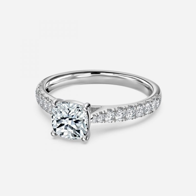 Aradia Cushion Diamond Band Engagement Ring
